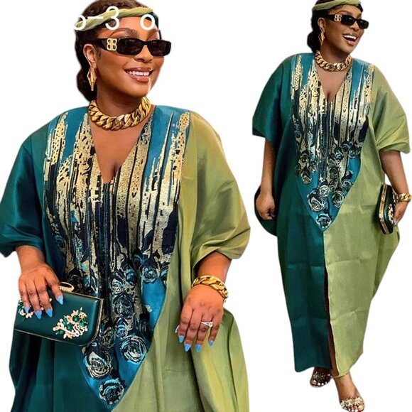 Ladies free- Agbada Dress three colors to choose from- one size fits most, made - Picture 7 of 8